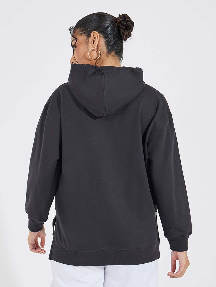 women long sleeves chest print sweatshirt - 21695446 - Standard Image - 1