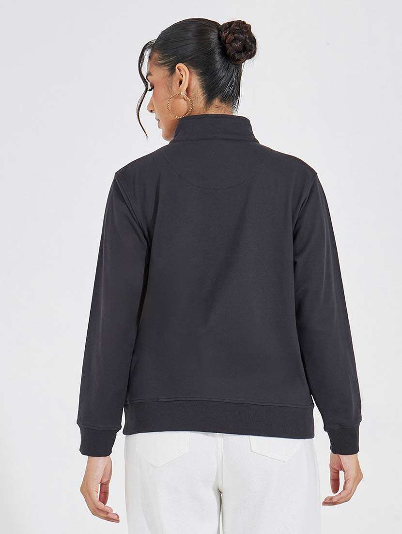 women solid long sleeve sweatshirt - 21695451 - Standard Image - 1