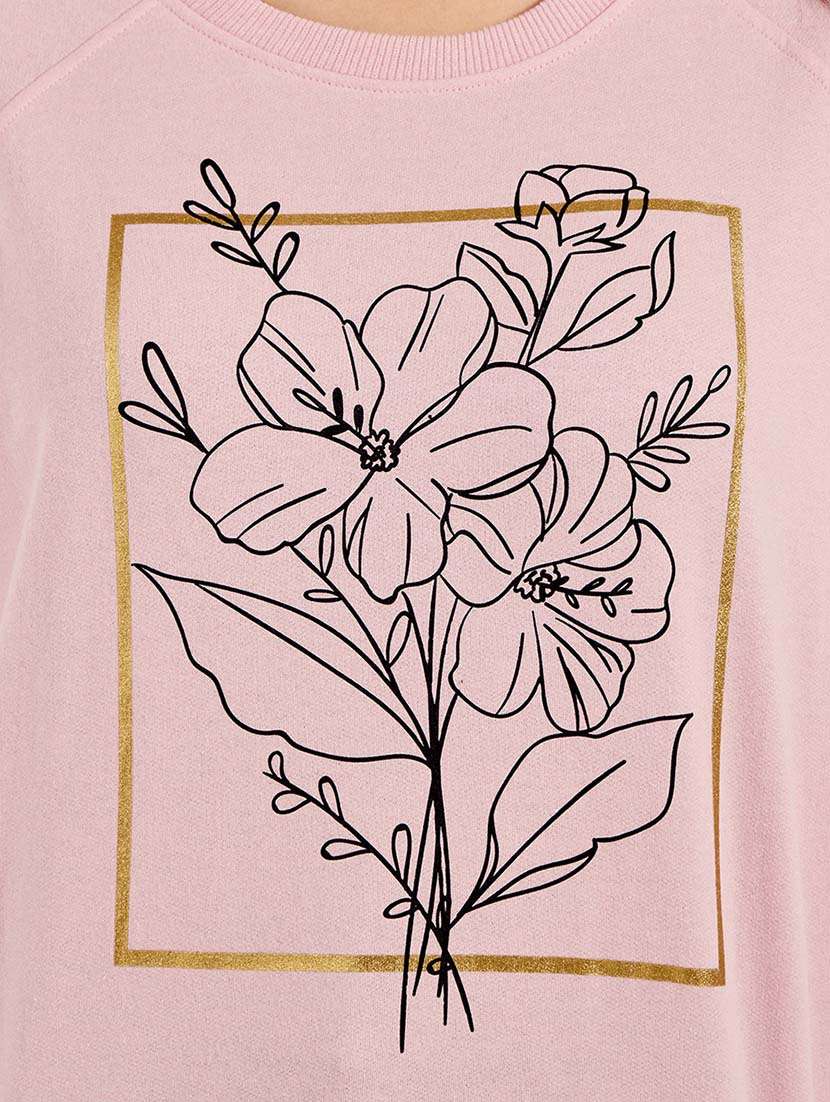 women front print long sleeve sweatshirt - 21695454 -  Standard Image - 4