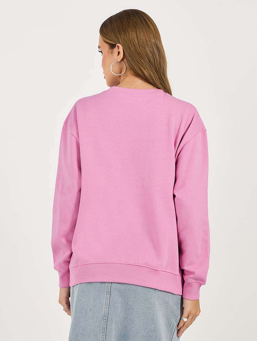 women front print long sleeve sweatshirt - 21695464 -  Standard Image - 1