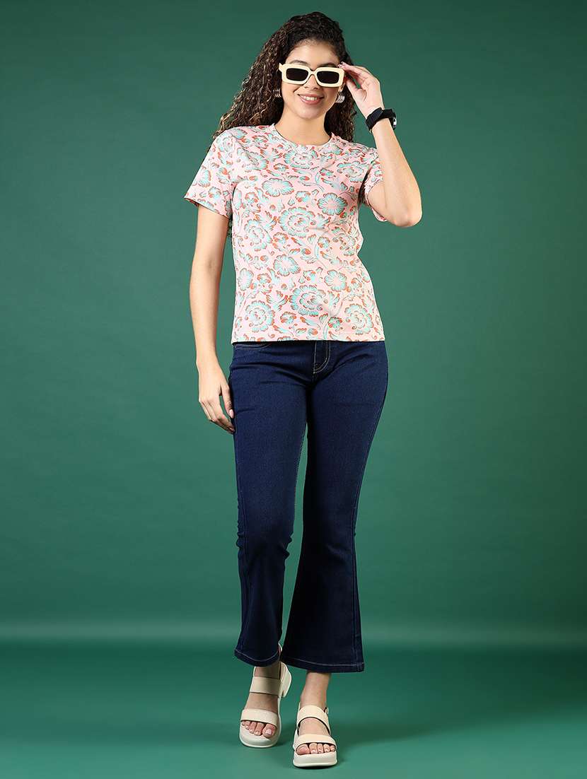 women printed short sleeve regular fit t-shirt - 21695496 -  Standard Image - 4