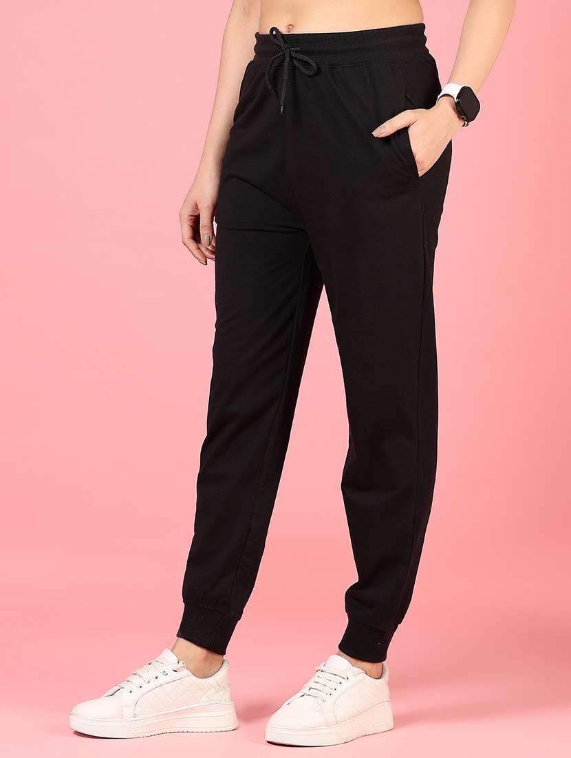 women solid mid rise jogger - 21695530 -  Standard Image - 1