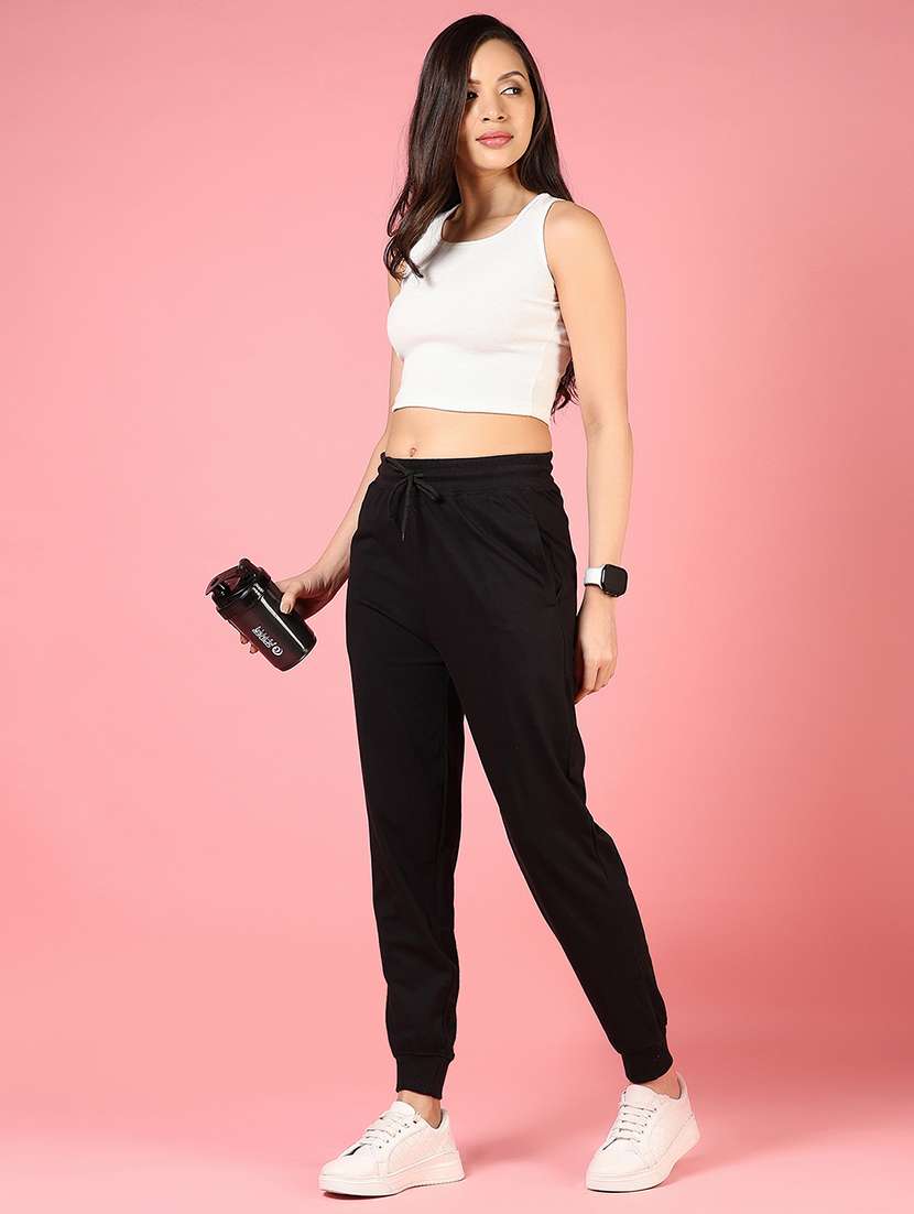women solid mid rise jogger - 21695530 -  Standard Image - 4