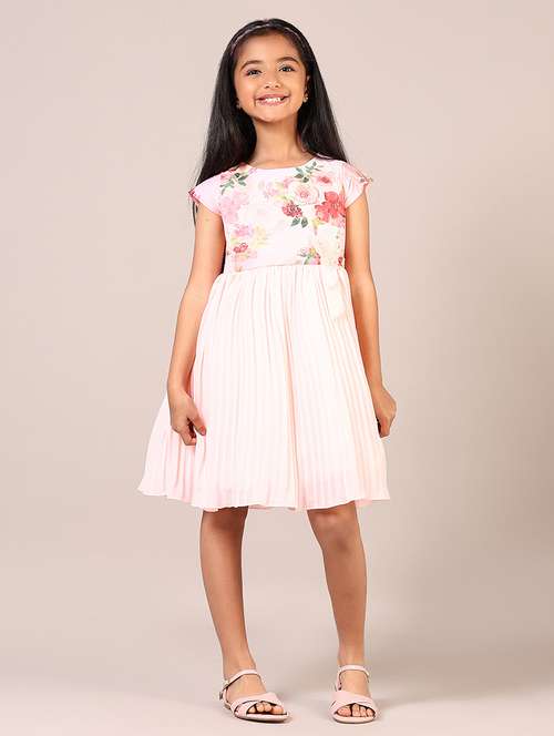 girls floral print short sleeves frock - 21695589 -  Standard Image - 0