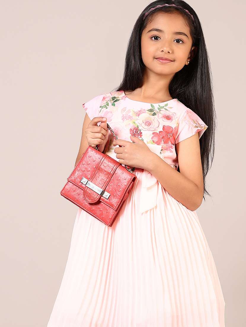 girls floral print short sleeves frock - 21695589 - Standard Image - 4