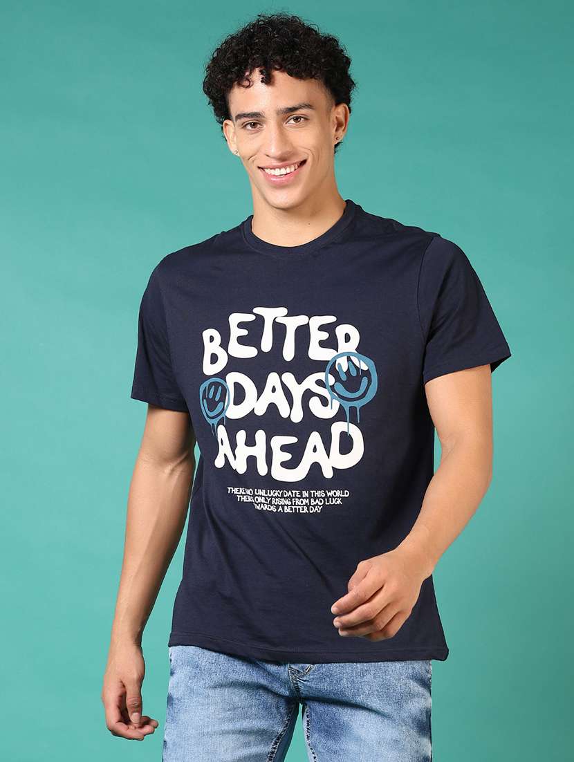 men front print short sleeve t-shirt - 21695607 -  Standard Image - 1