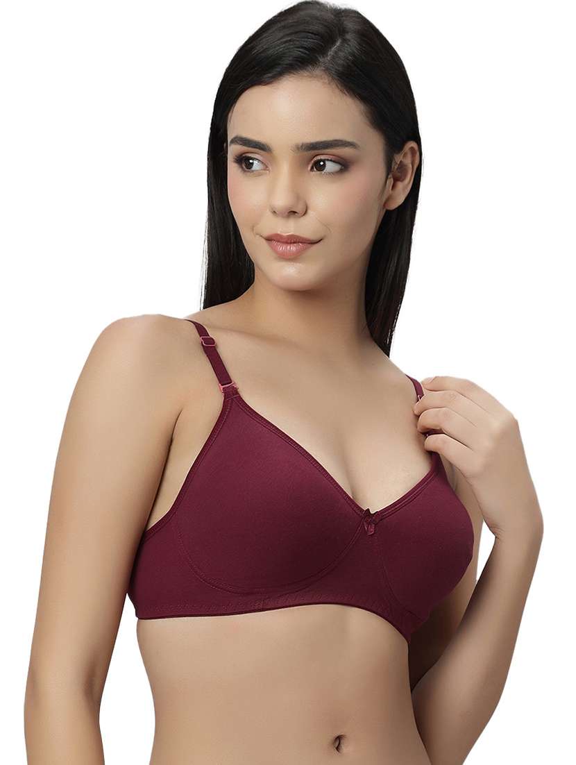 women solid cotton t-shirt bra - 21695850 -  Standard Image - 1