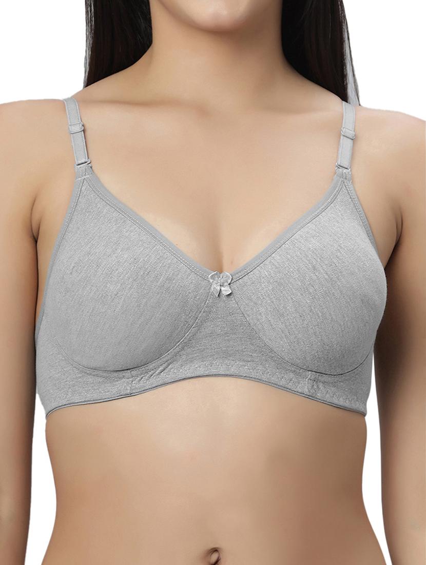 women pack of 2 solid cotton t-shirt bra - 21695862 - Standard Image - 4
