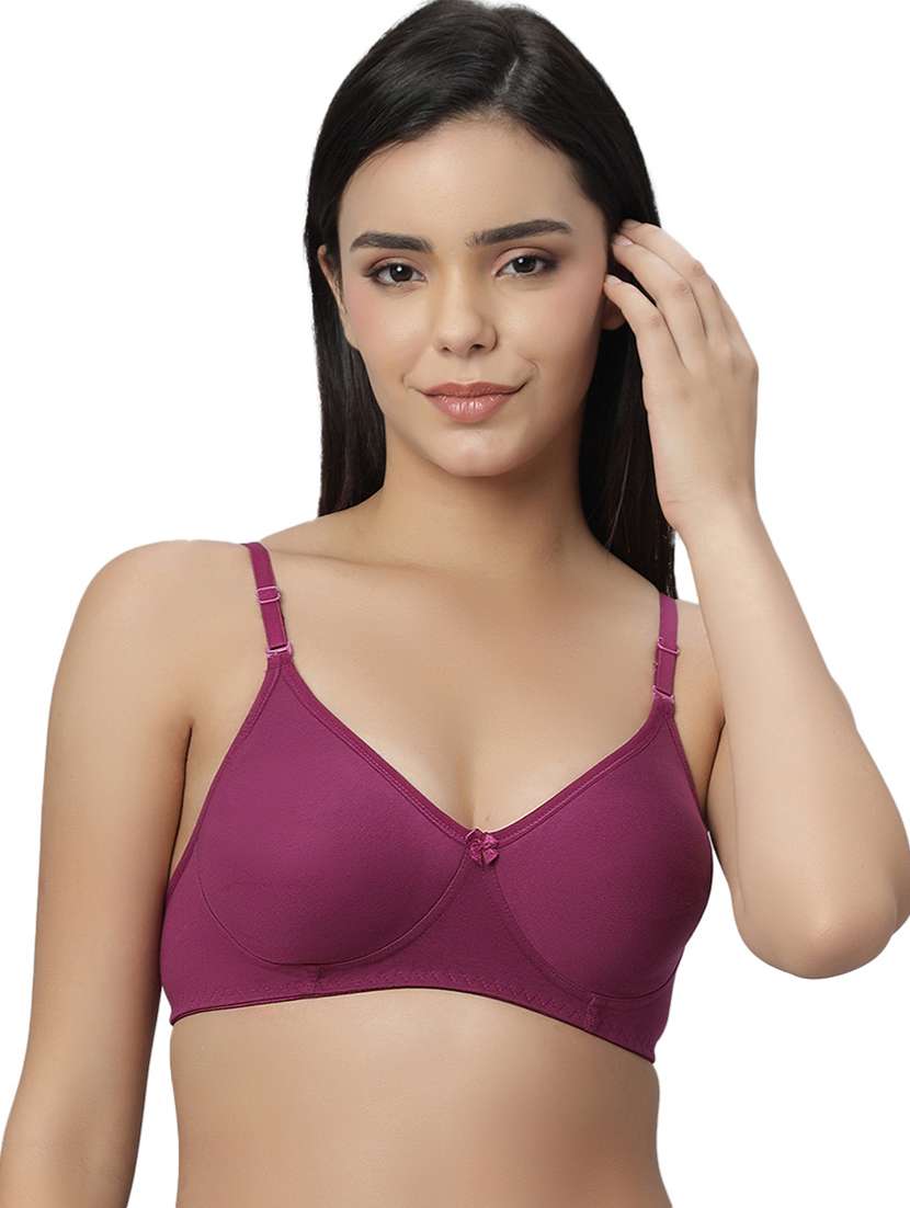 women pack of 2 solid cotton t-shirt bra - 21695868 -  Standard Image - 1