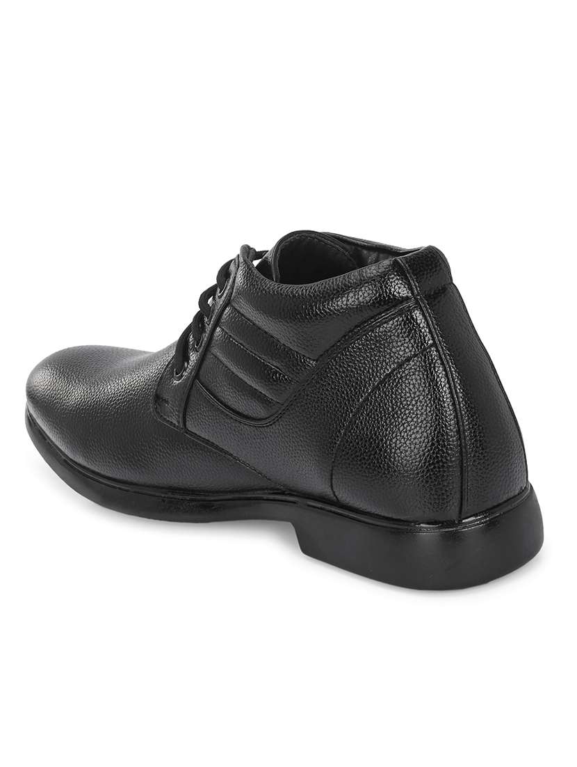 black synthetic lace up boots - 21695876 -  Standard Image - 4