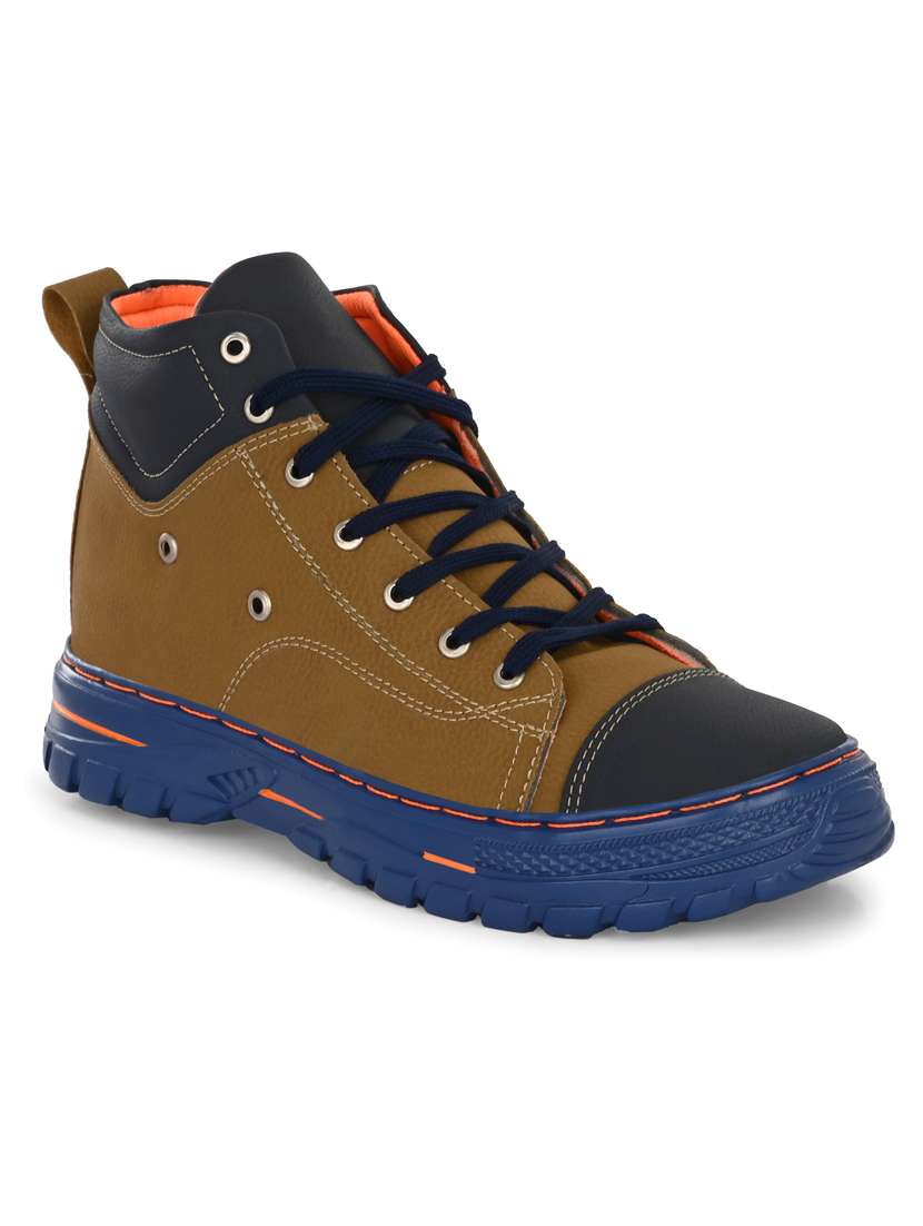 men tan lace up boot - 21695972 -  Standard Image - 1