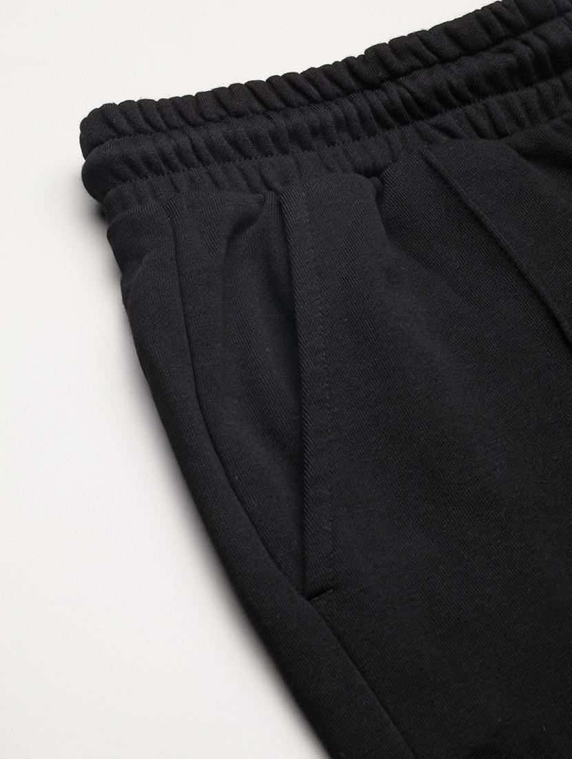 men black solid mid rise jogger - 21695994 - Standard Image - 6