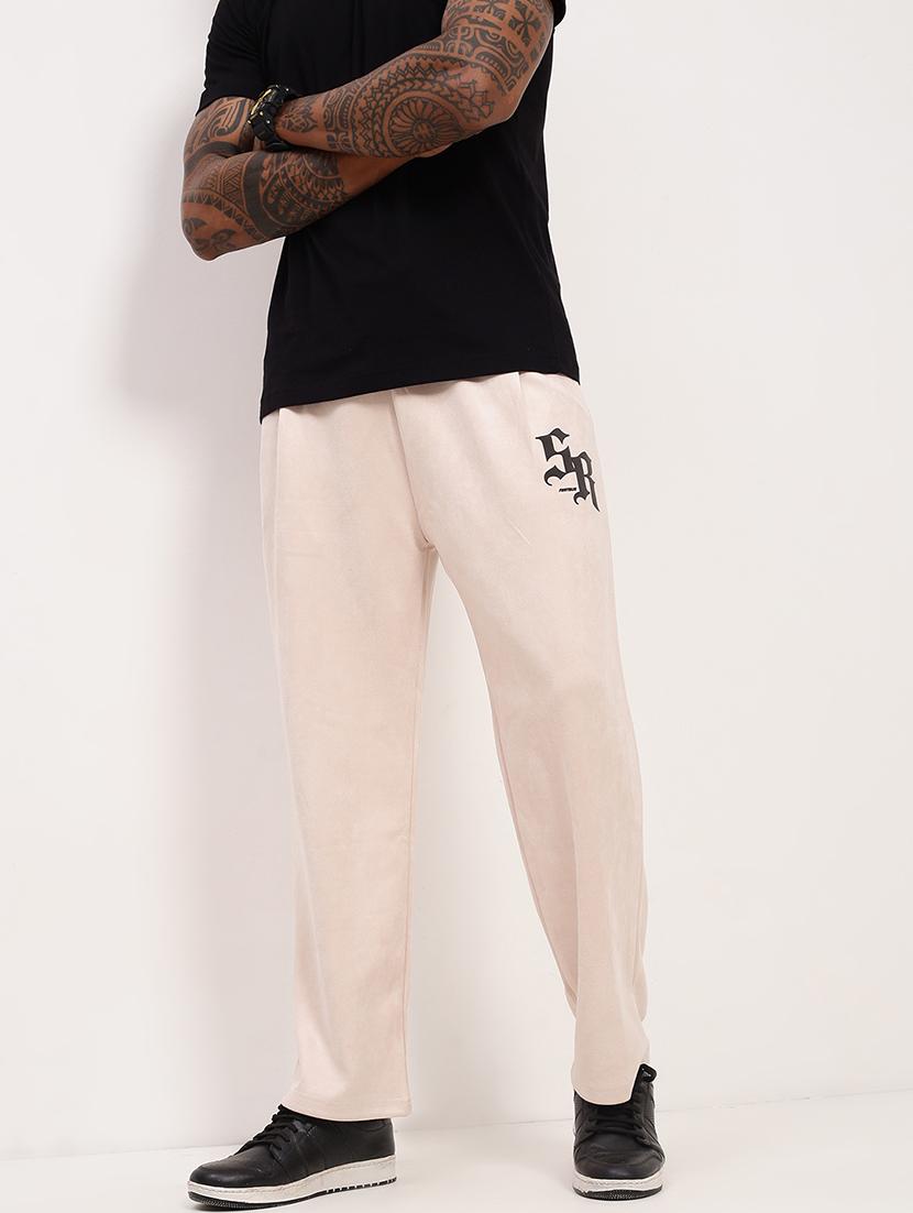 men solid regular fit full length track pants - 21696010 - Standard Image - 1