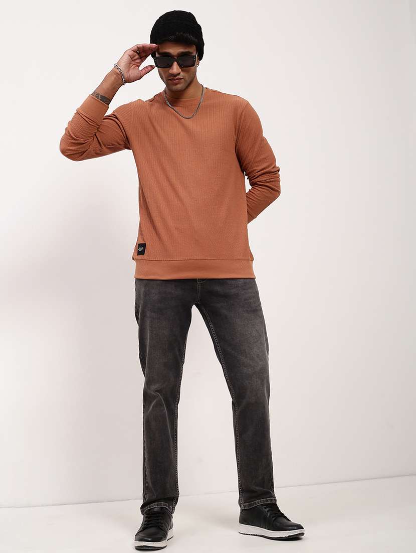 men solid long sleeve sweatshirt - 21696064 - Standard Image - 4