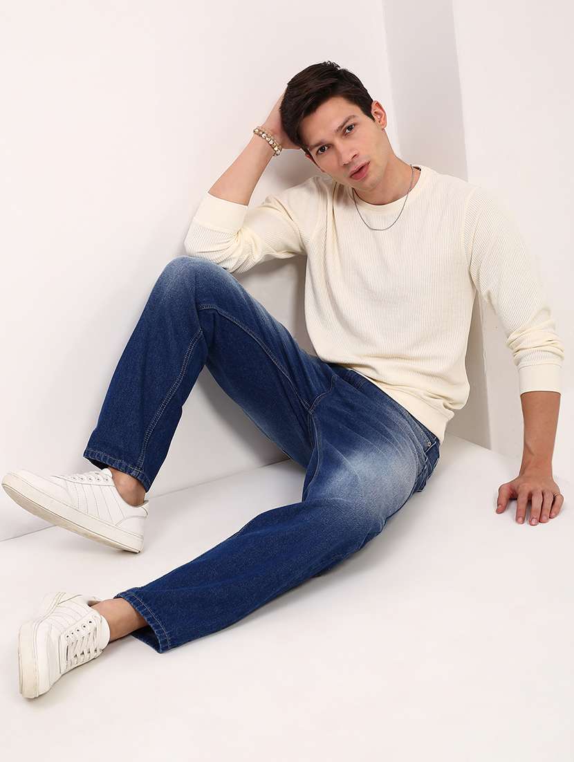 men solid long sleeve sweatshirt - 21696069 -  Standard Image - 4