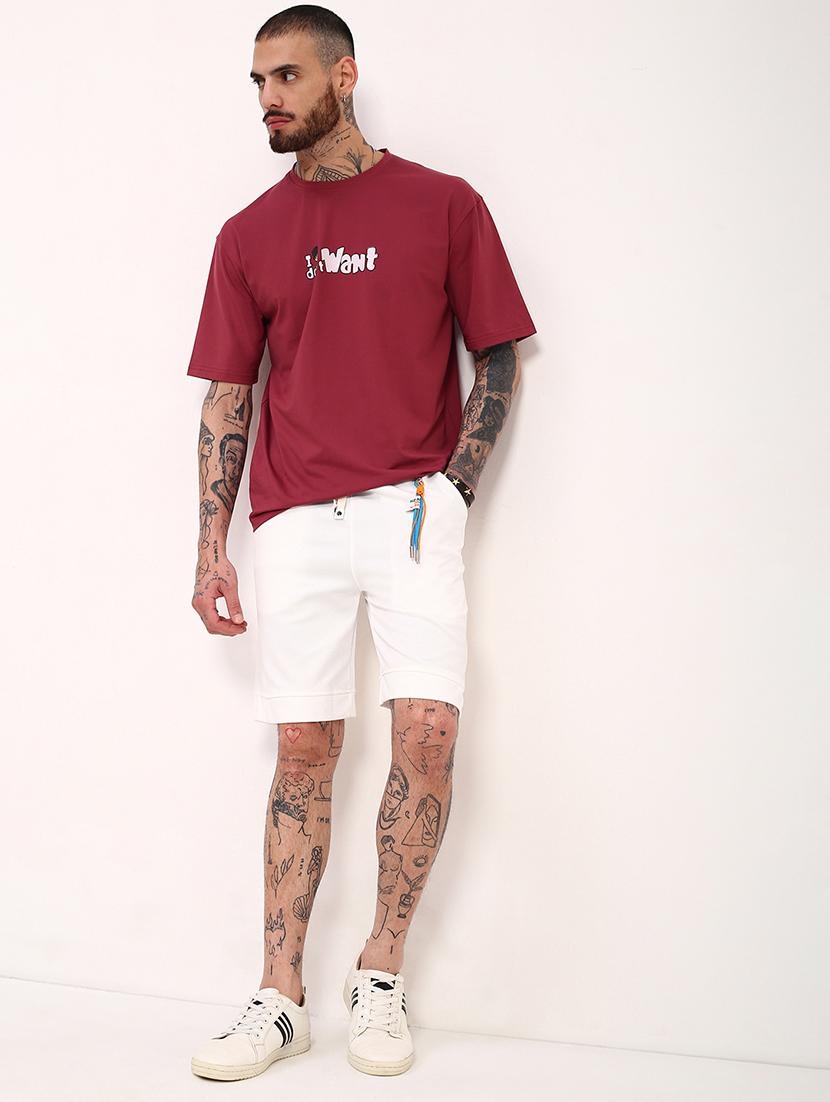 men solid mid rise regular fit shorts - 21696073 - Standard Image - 4