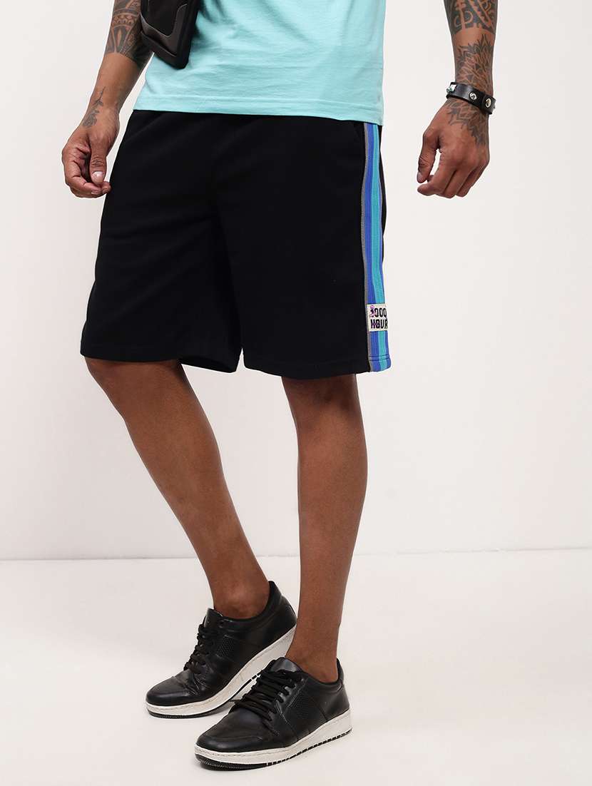 men side taped mid rise regular fit shorts - 21696089 -  Standard Image - 1