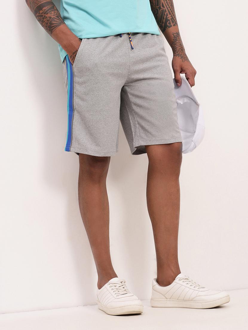 men side taped mid rise regular fit shorts - 21696090 -  Standard Image - 1