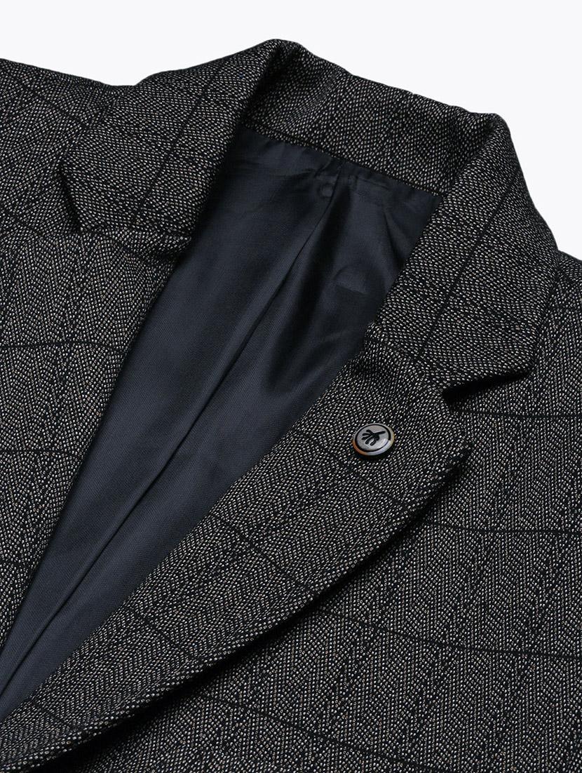 men checks single breasted casual blazer - 21696107 - Standard Image - 6