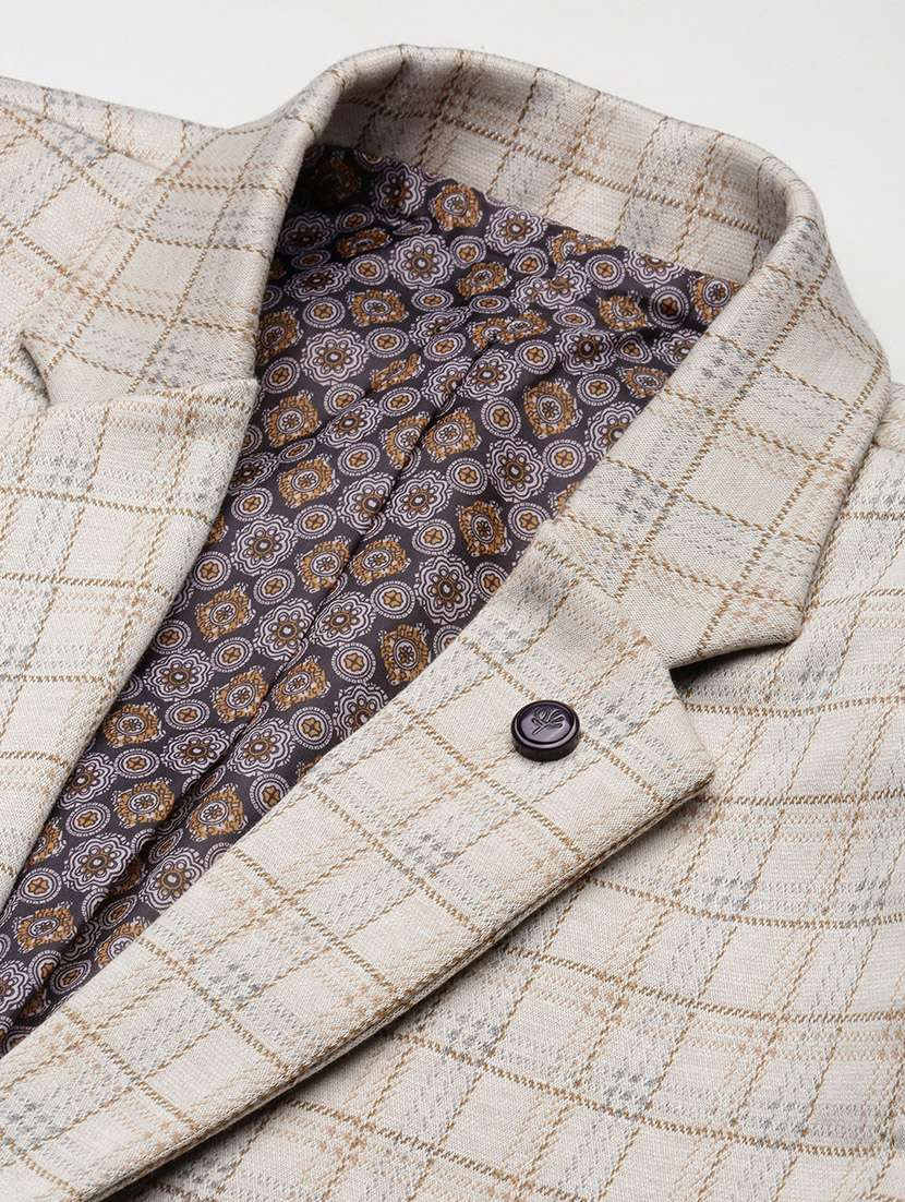 men checks single breasted casual blazer - 21696117 -  Standard Image - 6