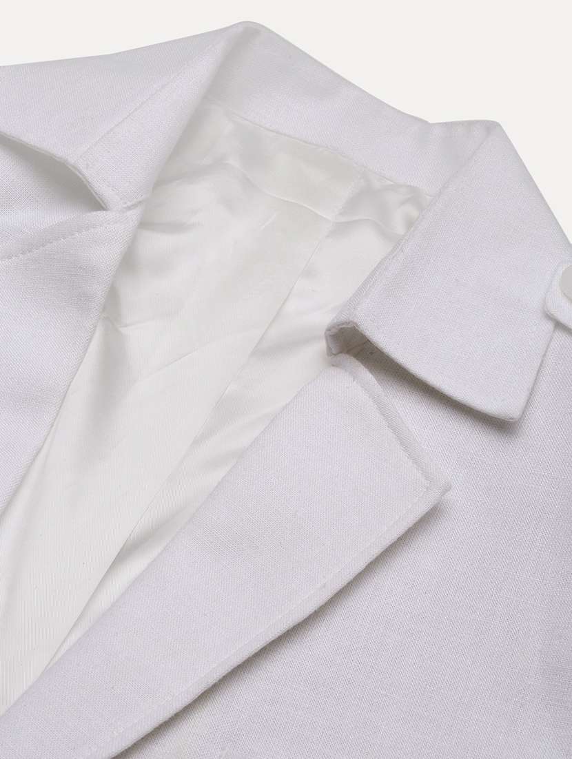 men solid single breasted casual blazer - 21696136 -  Standard Image - 6