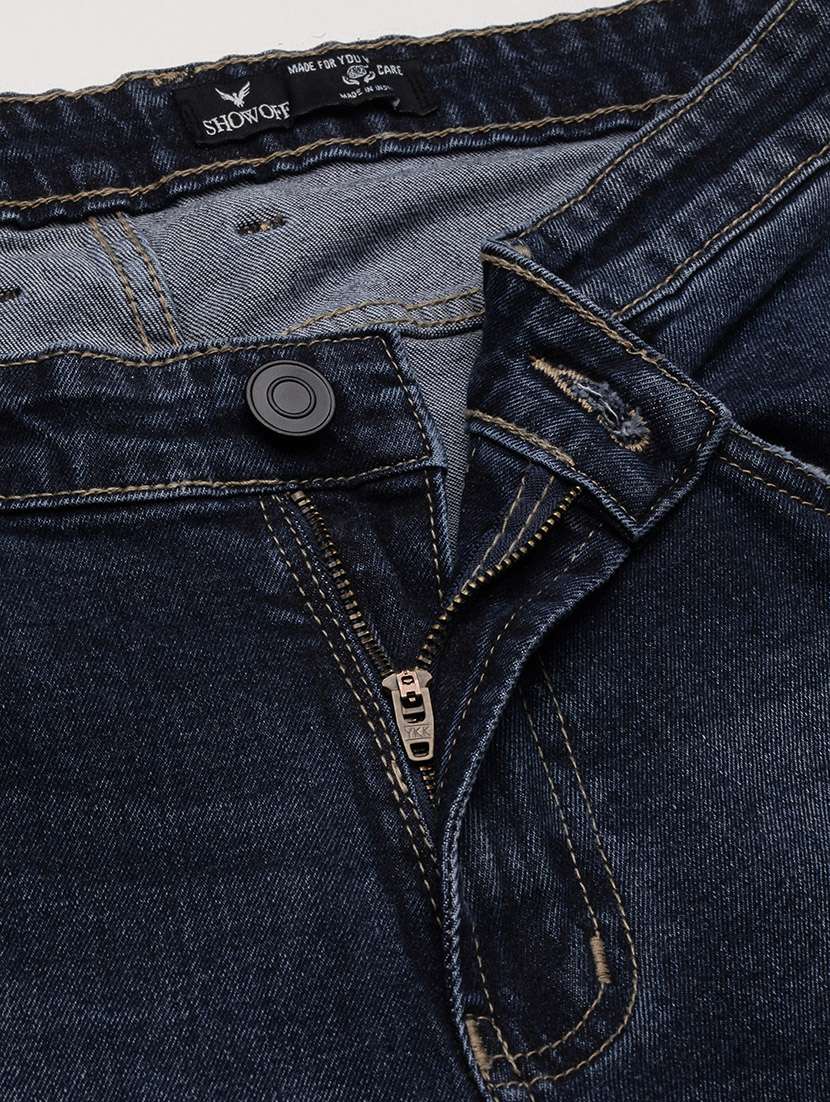 men navy blue low rise full length jean - 21696144 -  Standard Image - 6