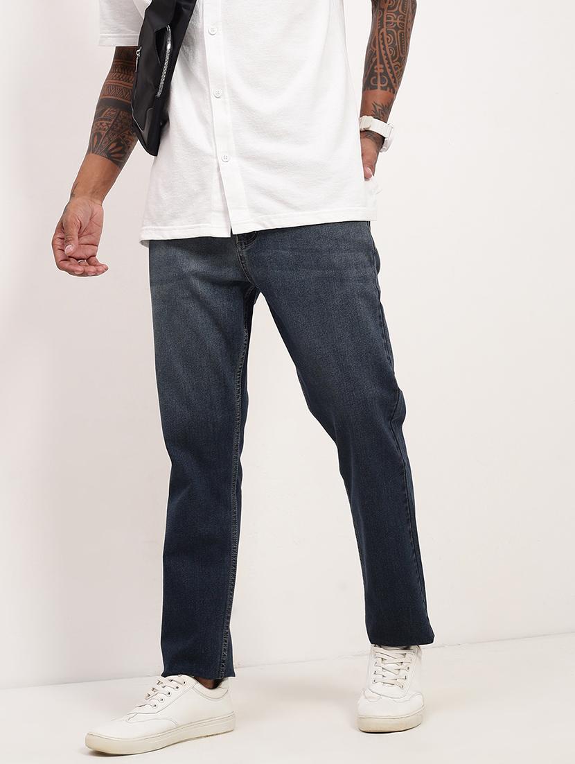 men navy blue low rise full length jean - 21696148 -  Standard Image - 1