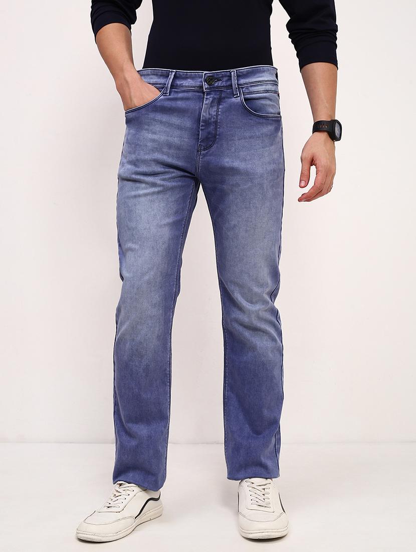 men blue low rise full length jean