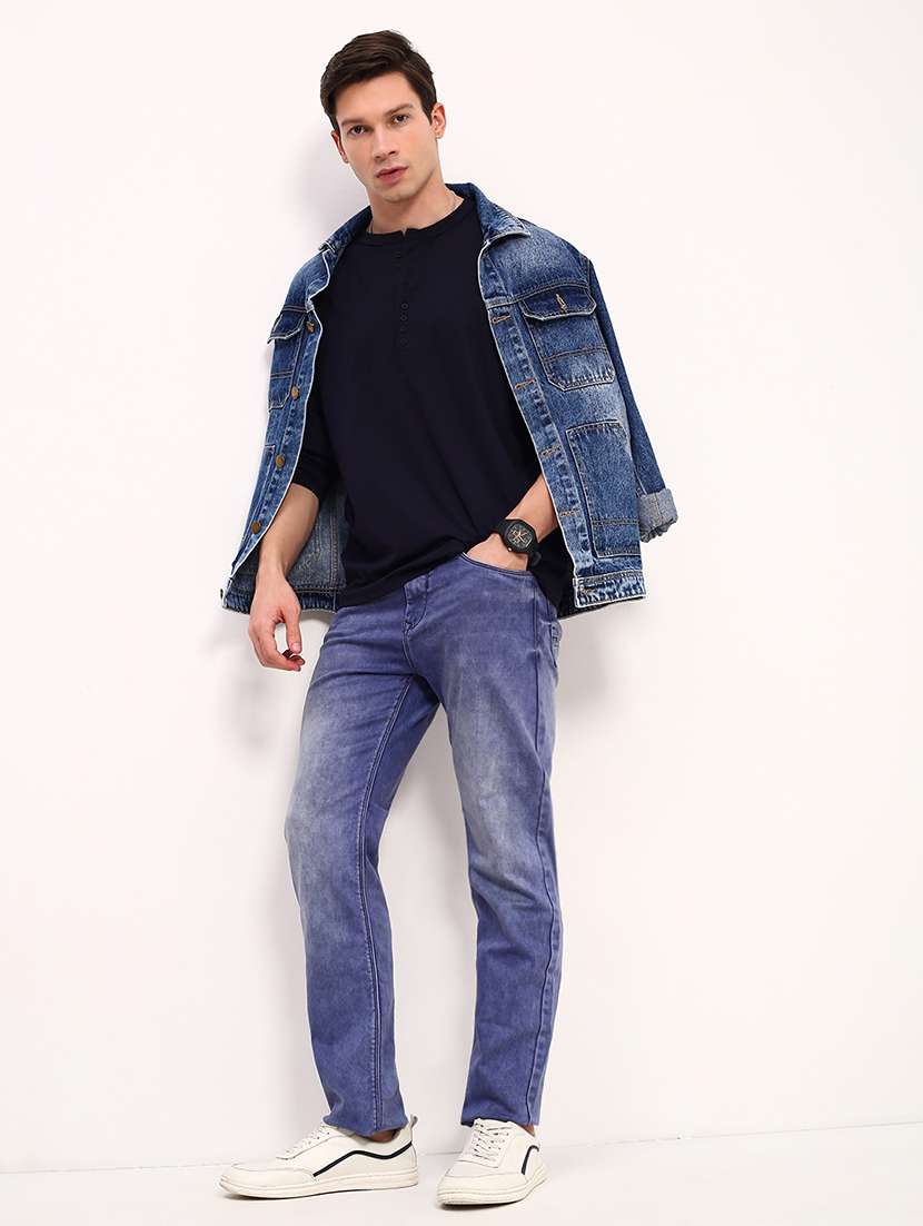 men blue low rise full length jean - 21696166 -  Standard Image - 4