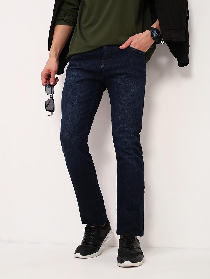 men navy blue low rise full length jean - 21696171 -  Standard Image - 1
