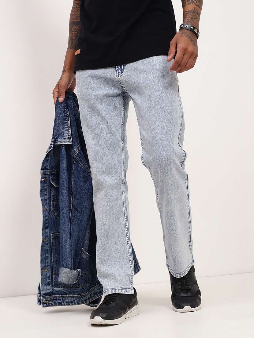 men light blue low rise full length jean - 21696176 -  Standard Image - 1