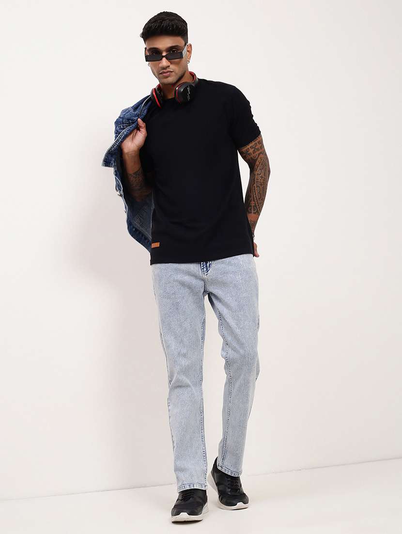 men light blue low rise full length jean - 21696176 -  Standard Image - 4