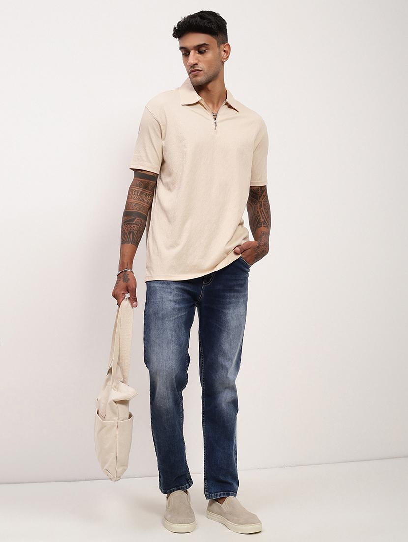 men blue low rise full length jean - 21696177 - Standard Image - 4