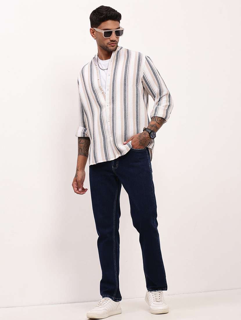 men navy blue low rise full length jean - 21696193 -  Standard Image - 4