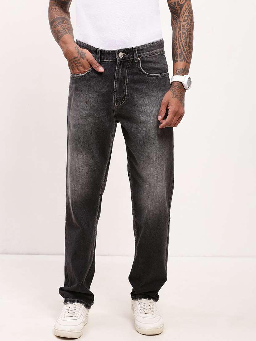 men grey low rise full length jean