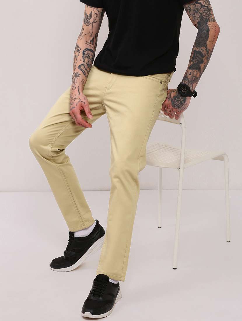 men khaki low rise full length jean - 21696203 -  Standard Image - 1
