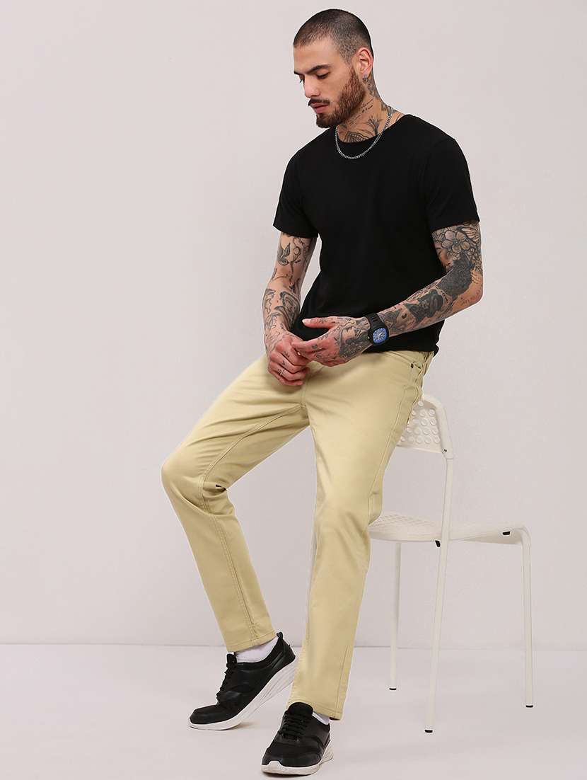 men khaki low rise full length jean - 21696203 - Standard Image - 4