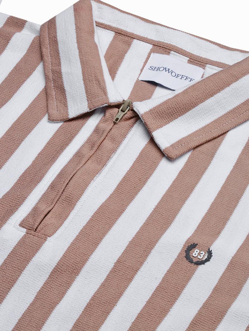 men striped short sleeve polo t-shirt - 21696214 - Standard Image - 6