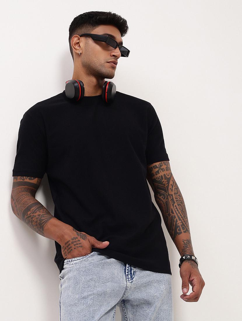 men solid short sleeve slim fit t-shirt - 21696218 -  Standard Image - 1
