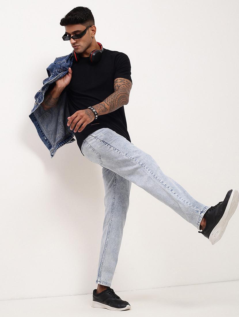 men solid short sleeve slim fit t-shirt - 21696218 - Standard Image - 4