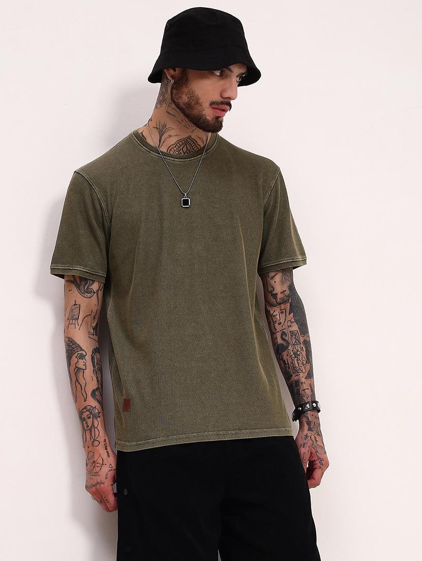 men solid short sleeve regular fit t-shirt - 21696220 -  Standard Image - 1
