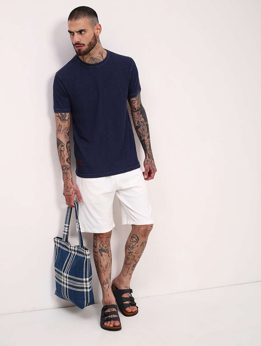 men solid short sleeve slim fit t-shirt - 21696221 - Standard Image - 4