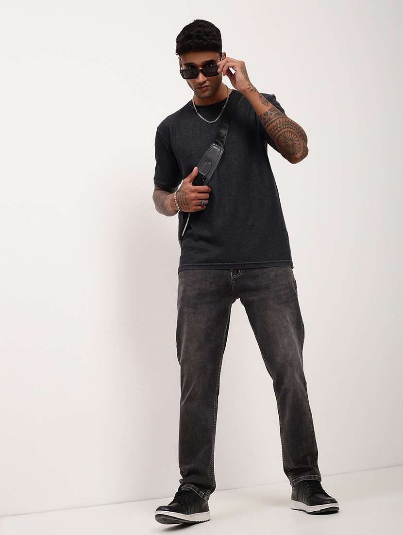 men solid short sleeve slim fit t-shirt - 21696222 - Standard Image - 4