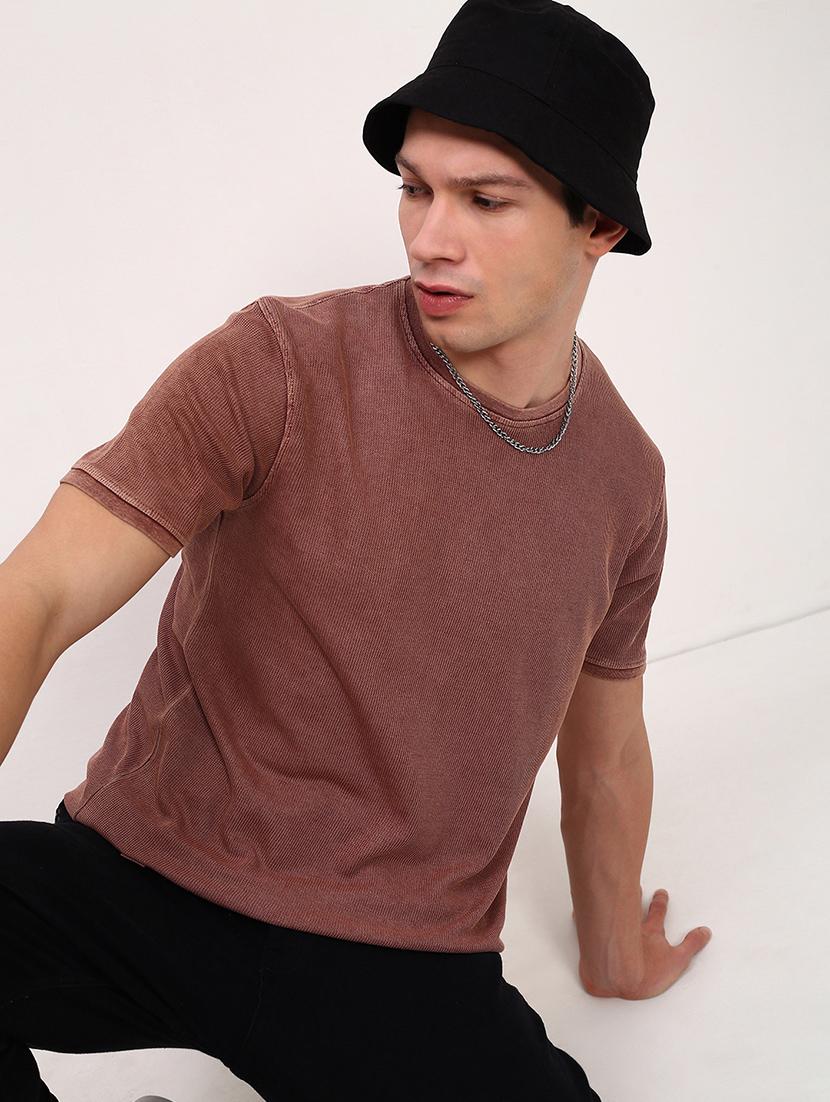 men solid short sleeve slim fit t-shirt - 21696223 -  Standard Image - 1