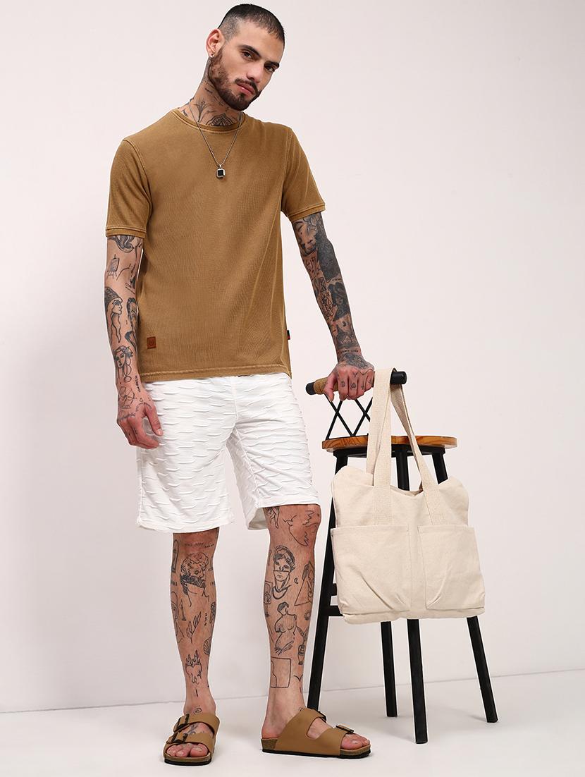 men solid short sleeve slim fit t-shirt - 21696224 - Standard Image - 4