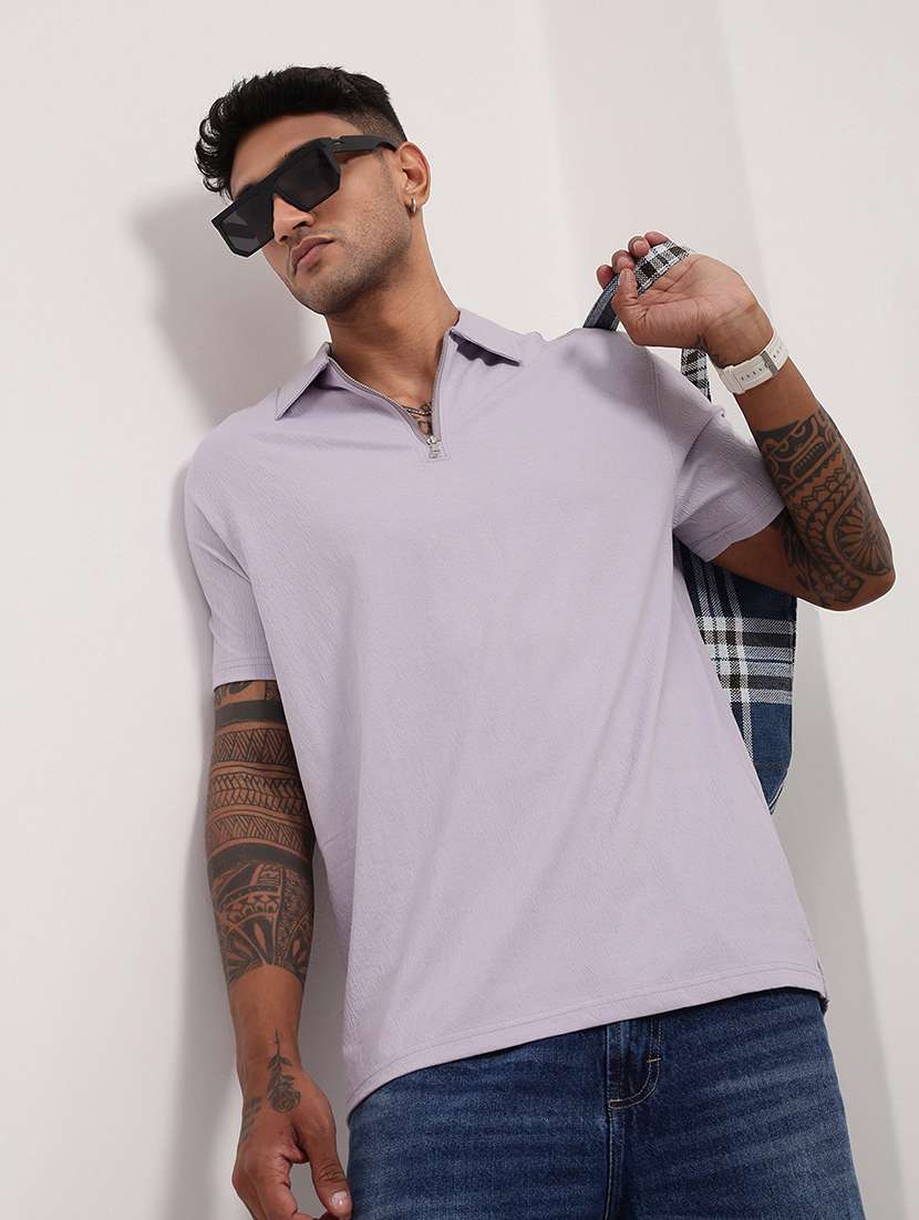 men solid short sleeve polo t-shirt - 21696227 -  Standard Image - 1