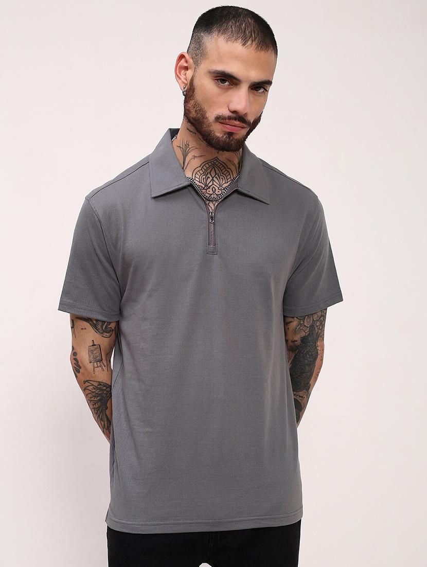 men solid short sleeve polo t-shirt - 21696229 - Zoom Image - 0
