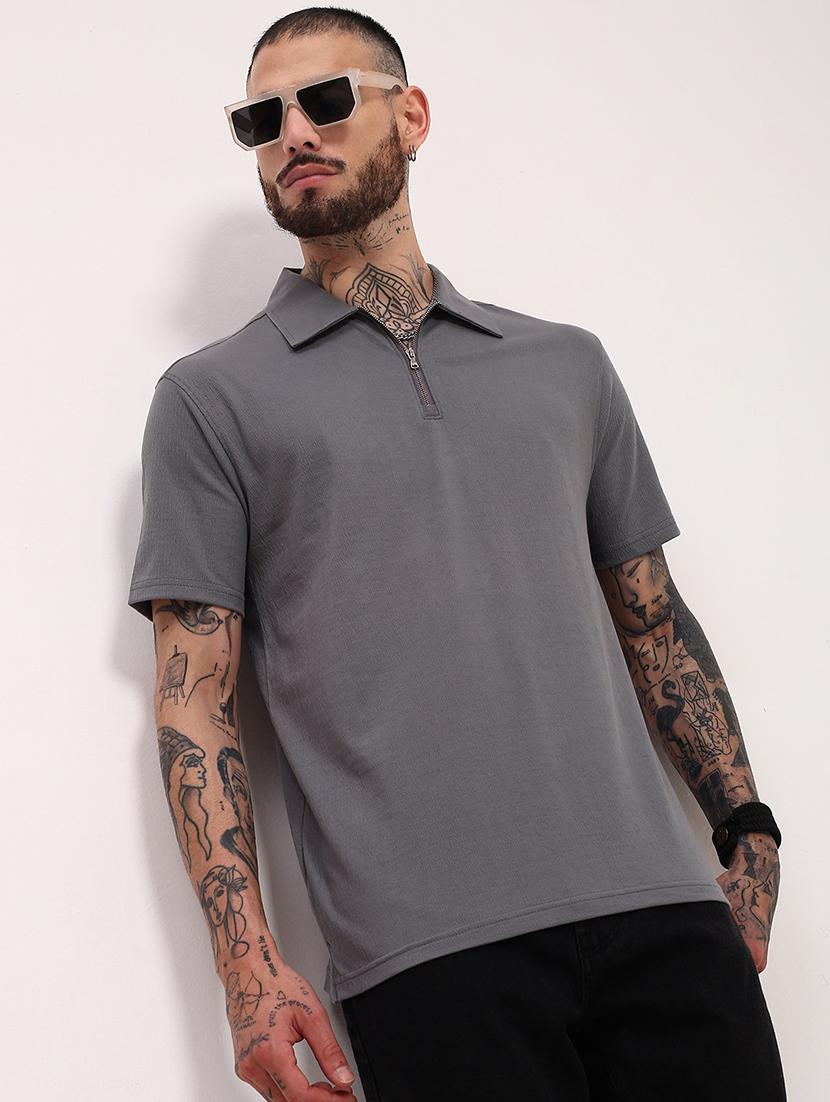 men solid short sleeve polo t-shirt - 21696229 - Standard Image - 1