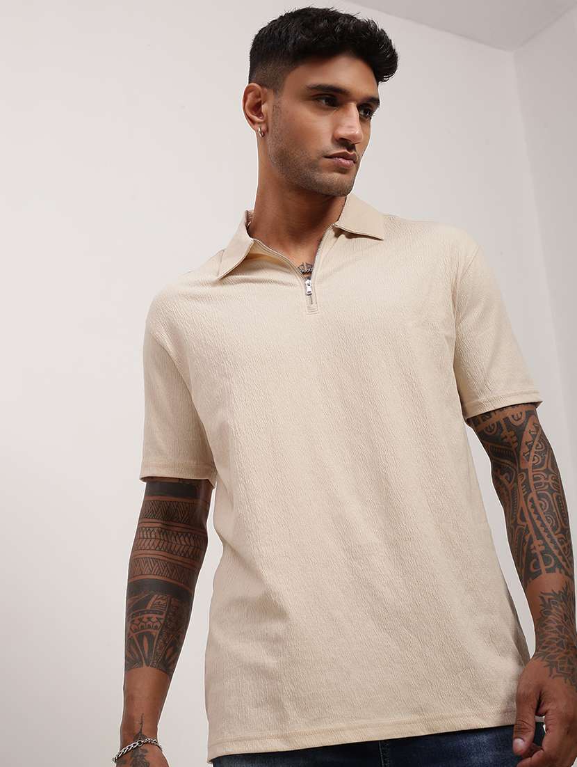 men solid short sleeve polo t-shirt - 21696230 -  Standard Image - 1