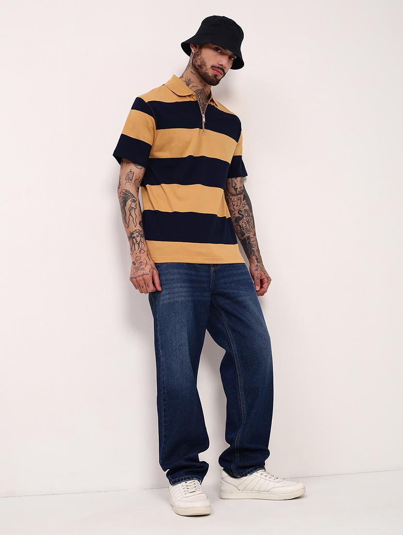 men striped short sleeve polo t-shirt - 21696232 - Standard Image - 4